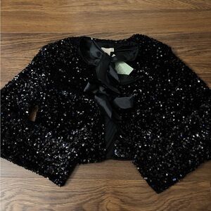 NWT H&M Sequin Black Bolero Jacket